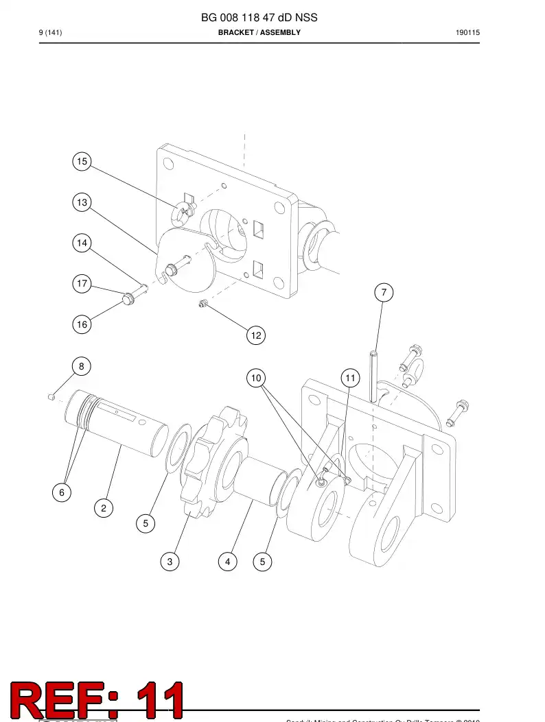 BG00822909b BG 008 229 09b Hose Assembly, Greasing - Sandvik Technical Drawing