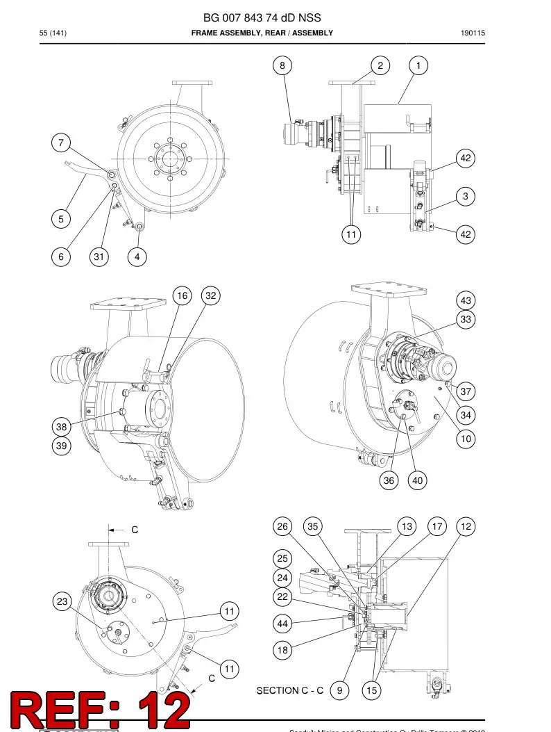 BG00823771a BG 008 237 71a Shaft - Sandvik Technical Drawing