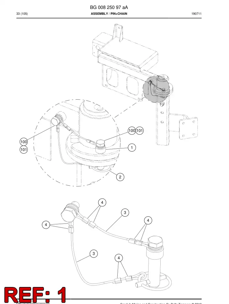 BG00825103a BG 008 251 03a Pin - Sandvik Technical Drawing