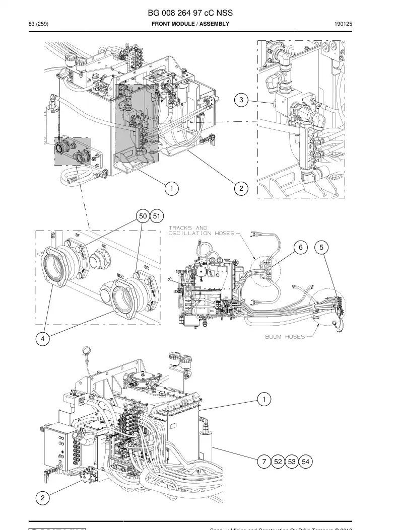 BG00826497c BG 008 264 97c Front Module - Sandvik Technical Drawing