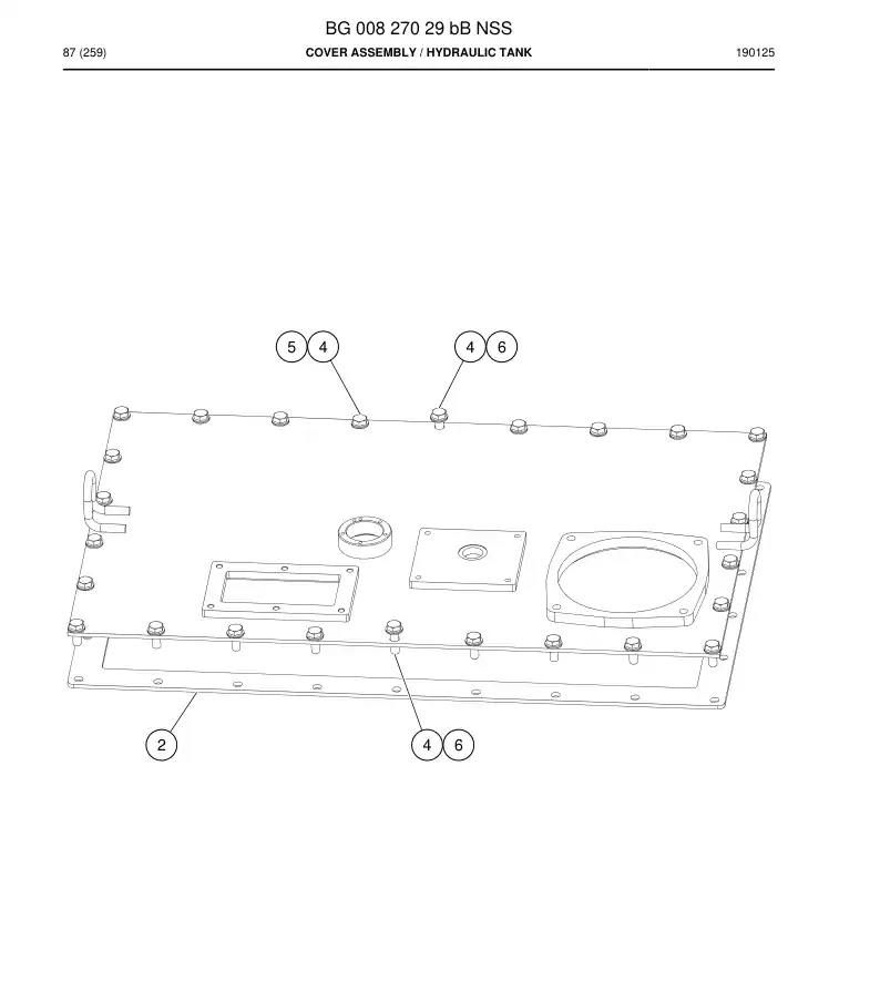 BG00827029b BG 008 270 29b Cover Assembly - Sandvik Technical Drawing