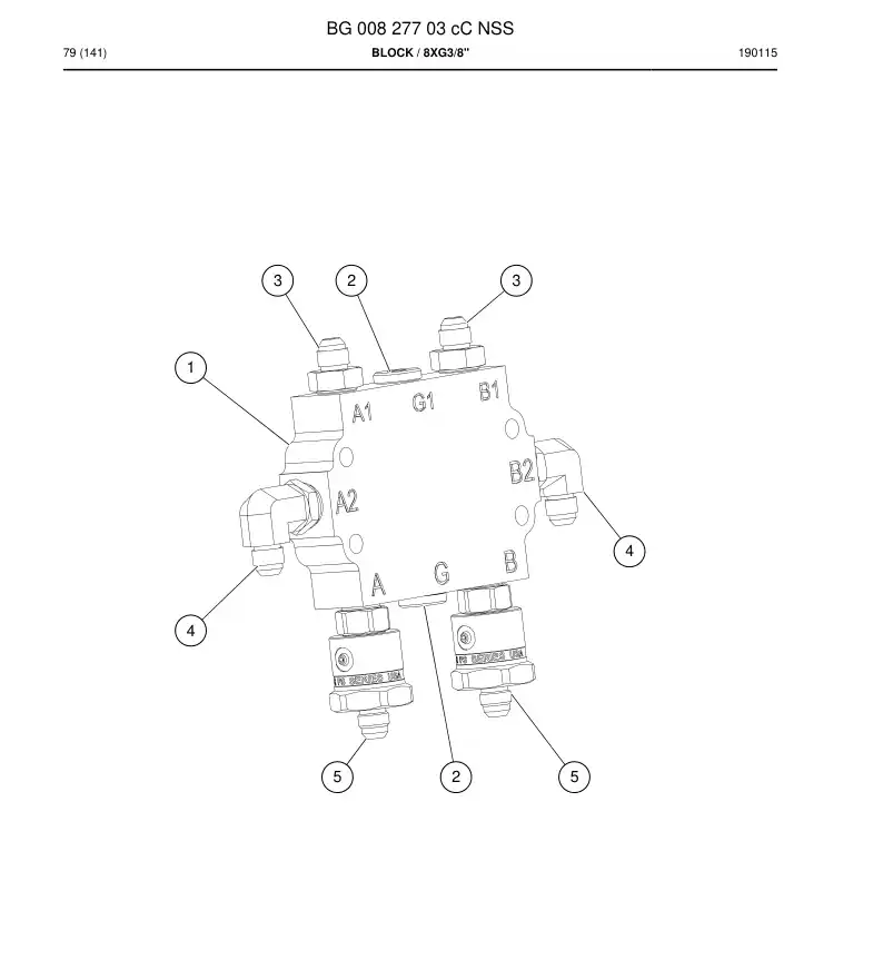BG00827703c BG 008 277 03c Block - Sandvik Technical Drawing