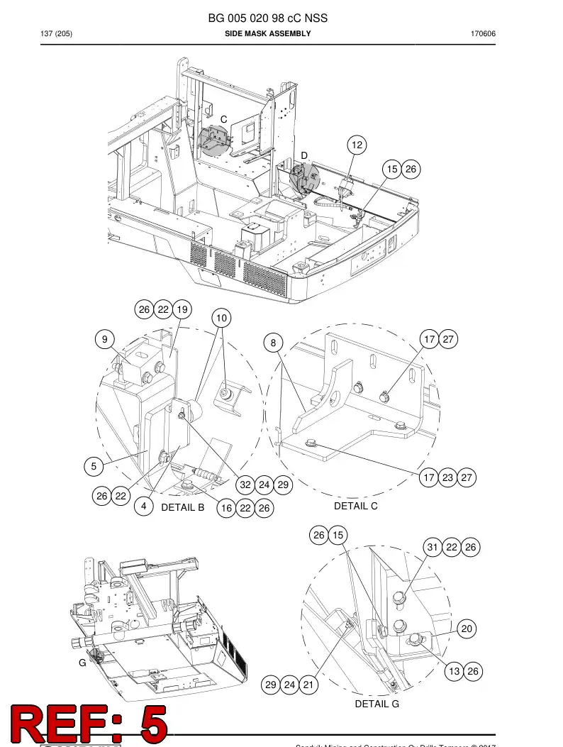 BG00830528a BG 008 305 28a Plate - Sandvik Technical Drawing