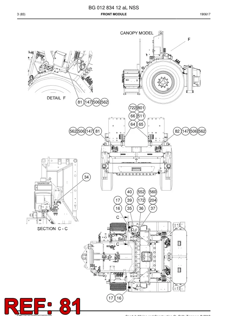 BG00832859b BG 008 328 59b Plate - Sandvik Technical Drawing