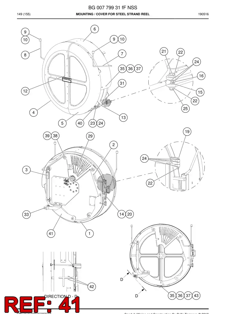 BG00832939b BG 008 329 39b Plate, Cover - Sandvik Technical Drawing