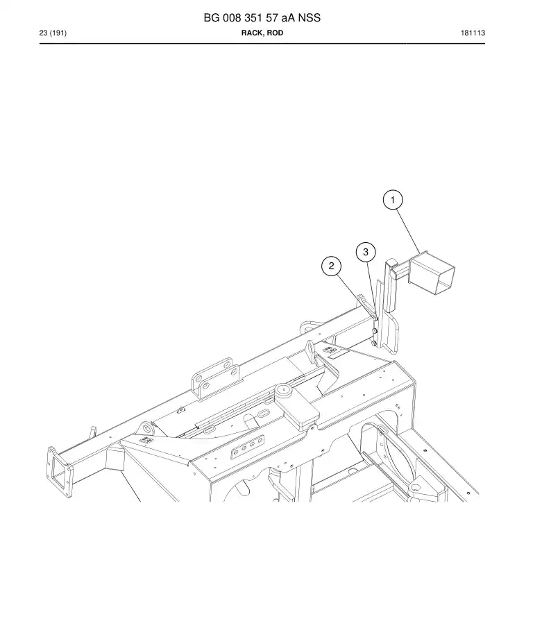 BG00835157a BG 008 351 57a Rack, Rod - Sandvik Technical Drawing