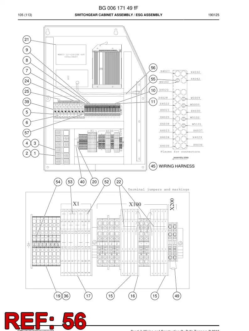 BG00838521a BG 008 385 21a Cable, Prewired Plug - Sandvik Technical Drawing
