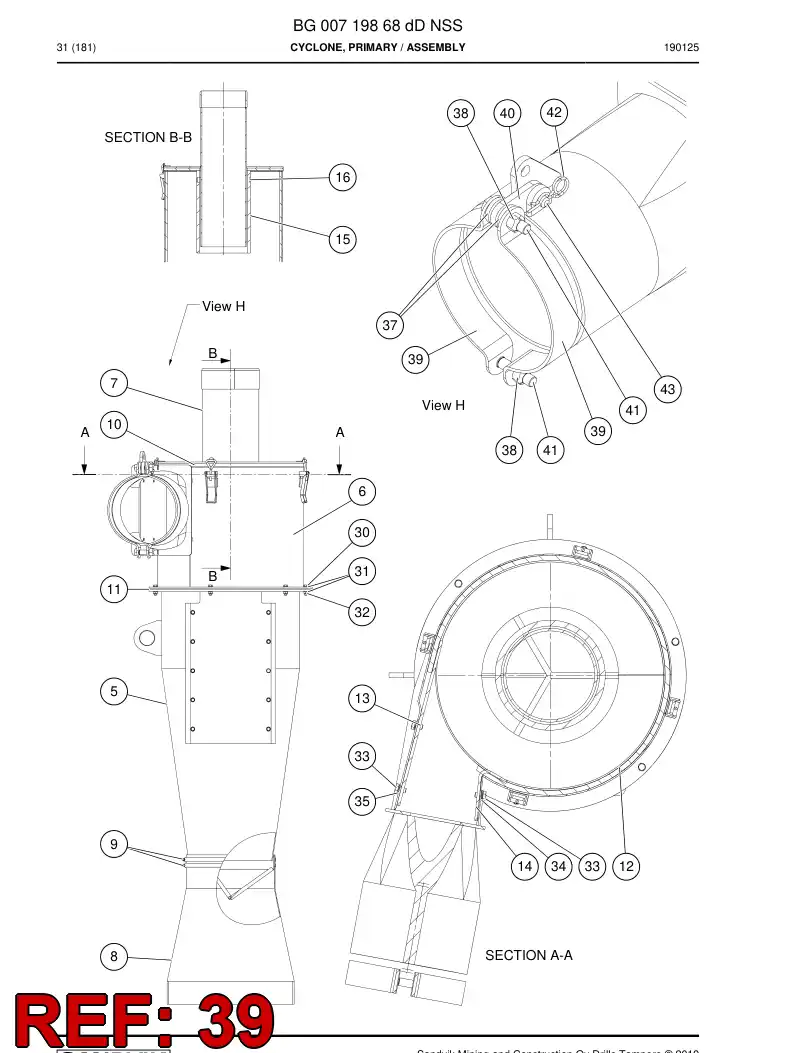 BG00839913a BG 008 399 13a Plate - Sandvik Technical Drawing