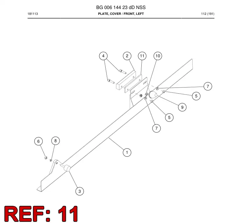 BG00841775a BG 008 417 75a Plate, Shim - Sandvik Technical Drawing