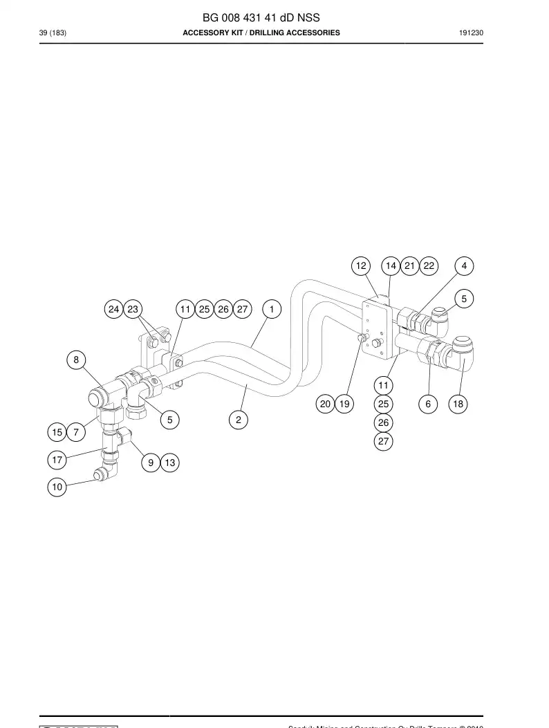 BG00843141d BG 008 431 41d Accessory Kit - Sandvik Technical Drawing
