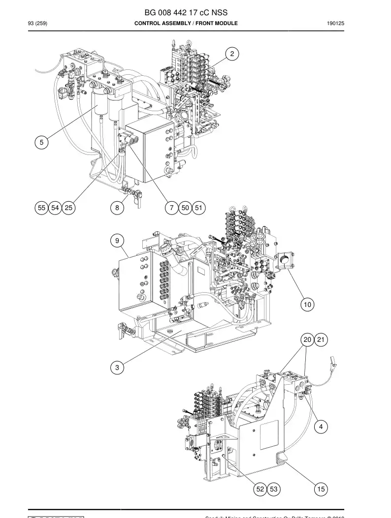 BG00844217c BG 008 442 17c Control Assembly - Sandvik Technical Drawing