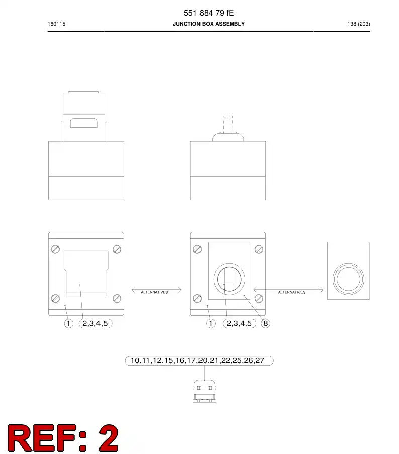 BG00844631b BG 008 446 31b Switch, Selector - Sandvik Technical Drawing