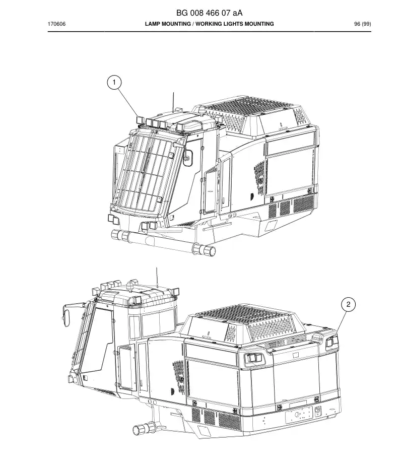 BG00846607a BG 008 466 07a Lamp mounting - Sandvik Technical Drawing