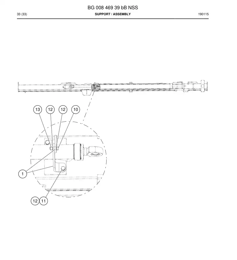 BG00846939b BG 008 469 39b Support - Sandvik Technical Drawing