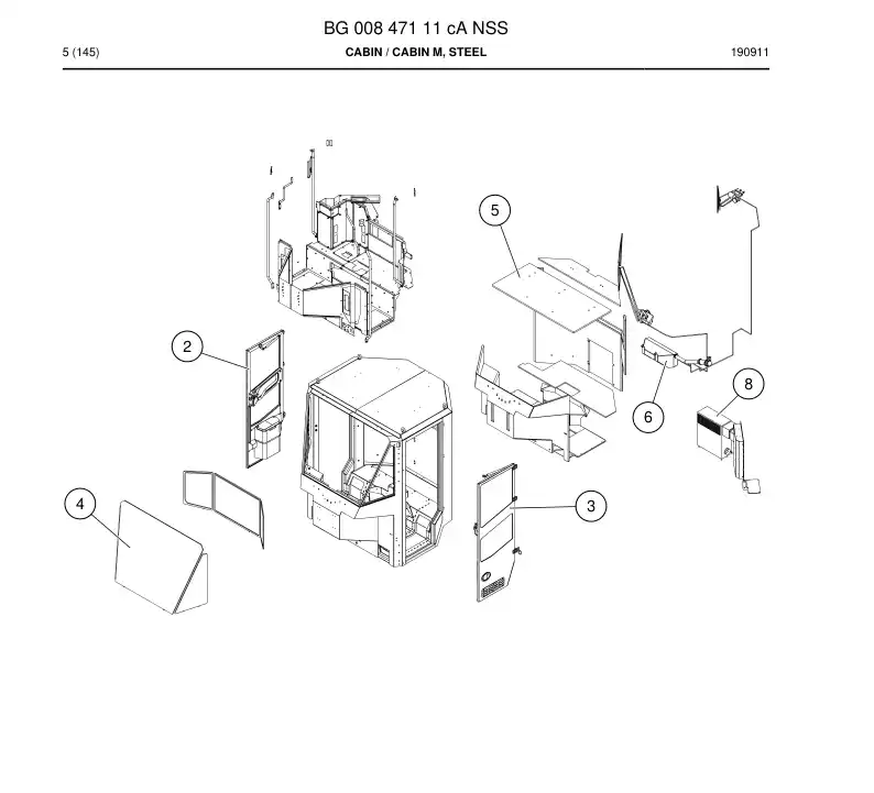 BG00847111c BG 008 471 11c Cabin - Sandvik Technical Drawing