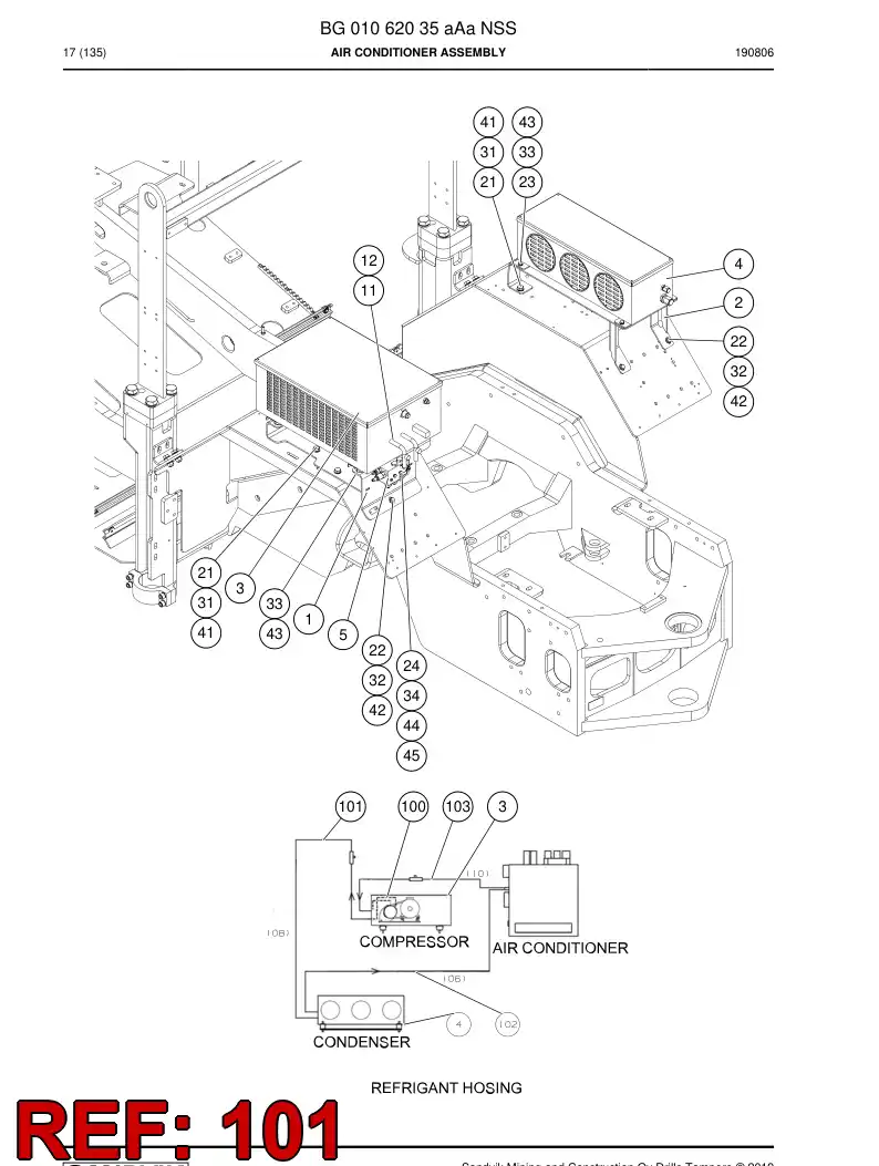 BG00847497b BG 008 474 97b Hose, Refrigeration - Sandvik Technical Drawing