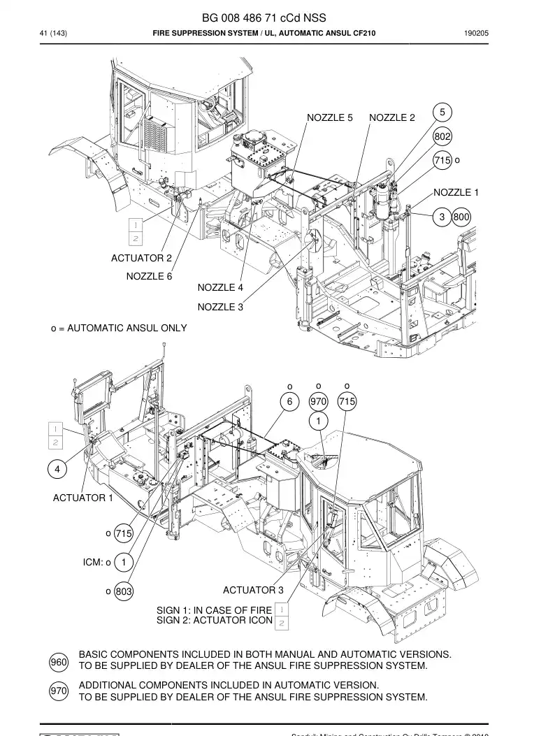 BG00848671c BG 008 486 71c Fire Suppression System - Sandvik Technical Drawing