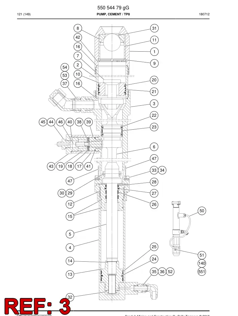 BG00849096a BG 008 490 96a Chamber - Sandvik Technical Drawing