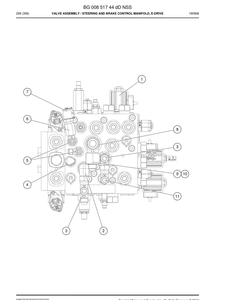 BG00851744d BG 008 517 44d Valve Assembly - Sandvik Technical Drawing