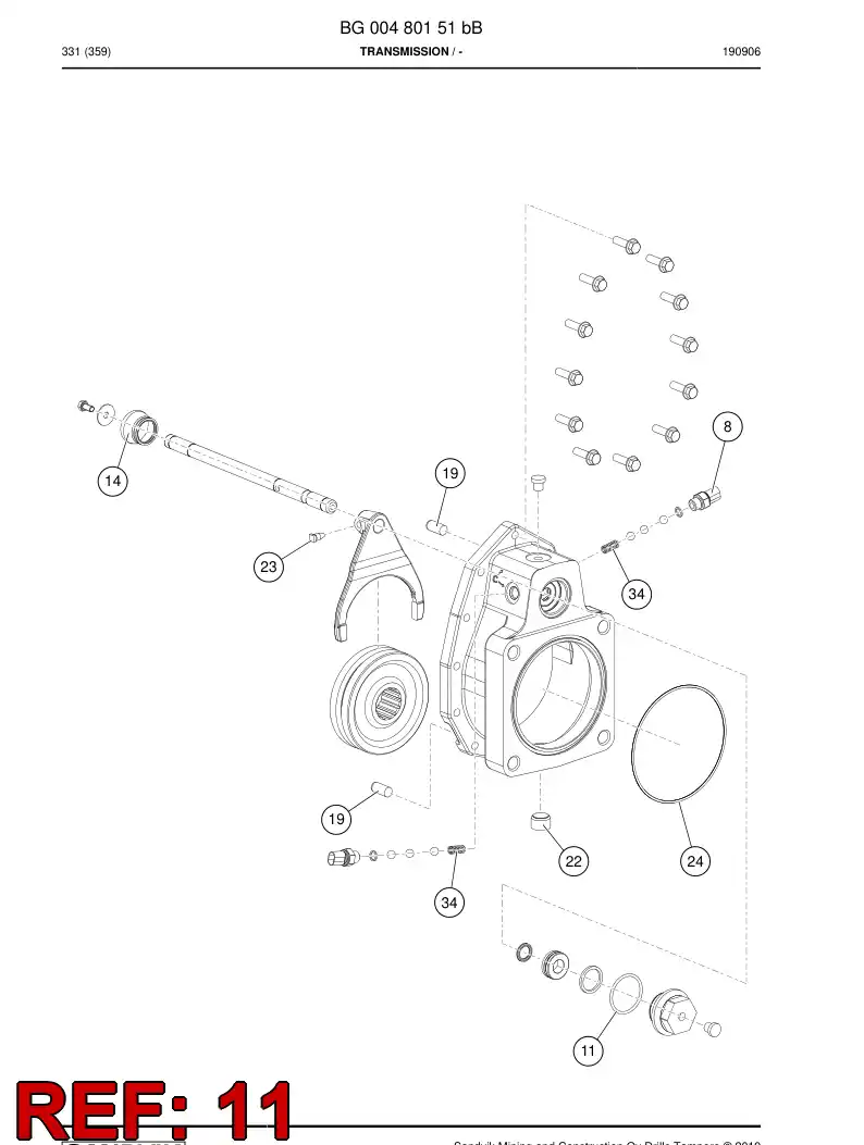 BG00852769a BG 008 527 69a O-Ring - Sandvik Technical Drawing