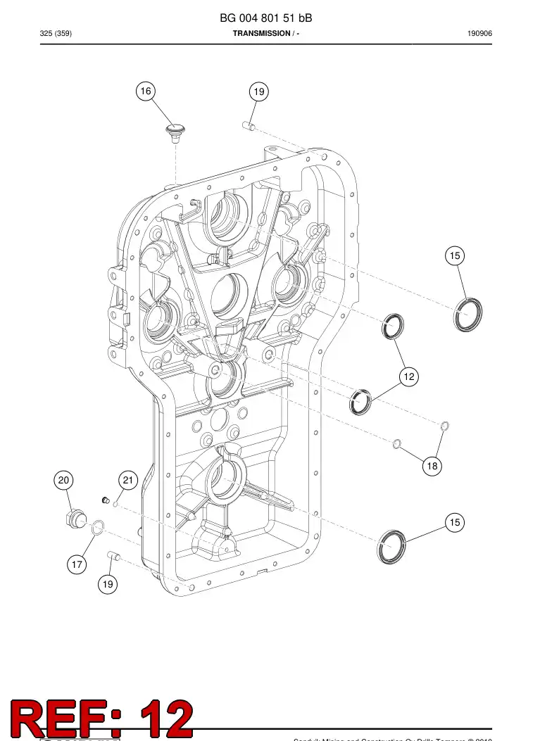BG00852777a BG 008 527 77a Seal, Shaft - Sandvik Technical Drawing