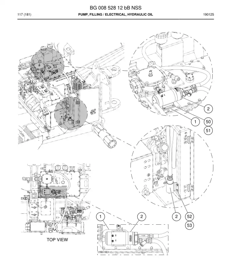 BG00852812b BG 008 528 12b Pump, Filling - Sandvik Technical Drawing