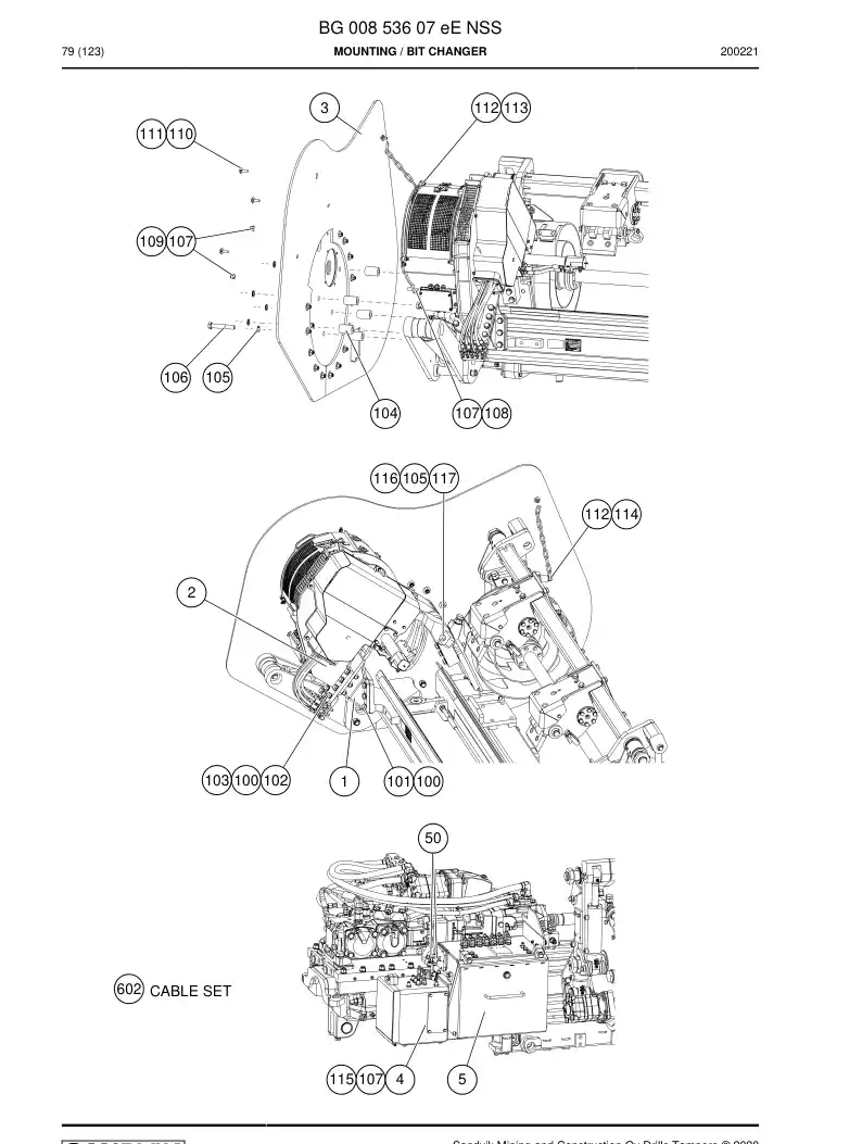BG00853607e BG 008 536 07e Mounting - Sandvik Technical Drawing
