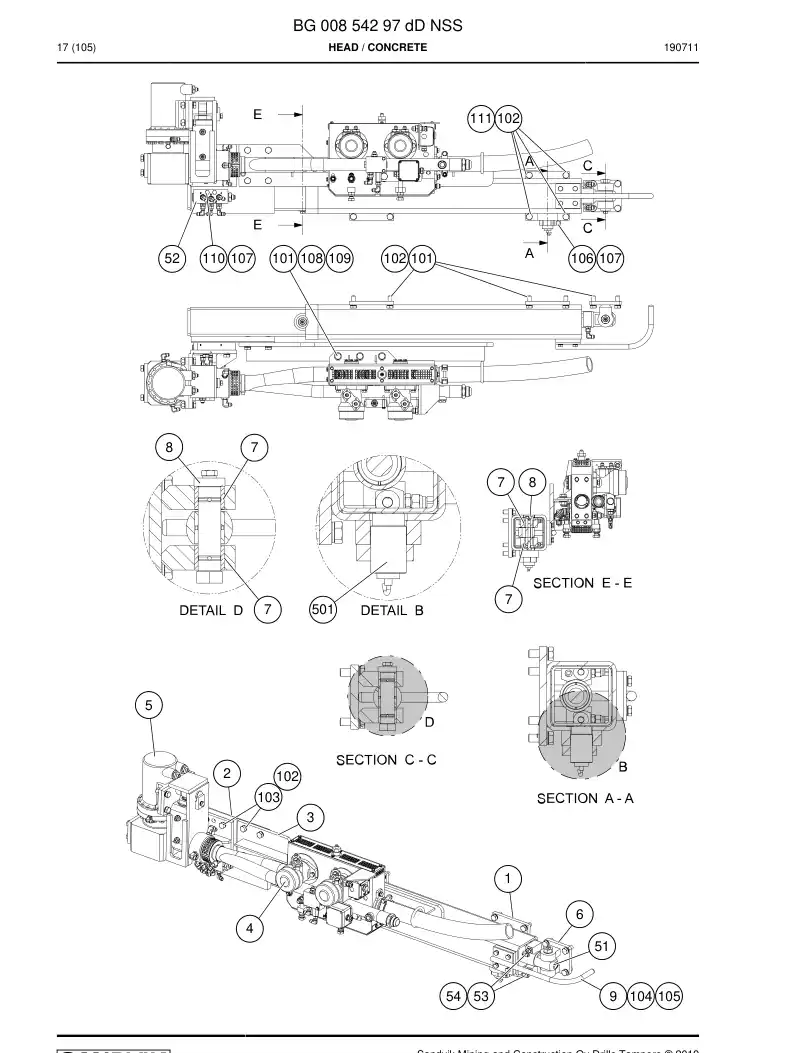 BG00854297d BG 008 542 97d Head - Sandvik Technical Drawing