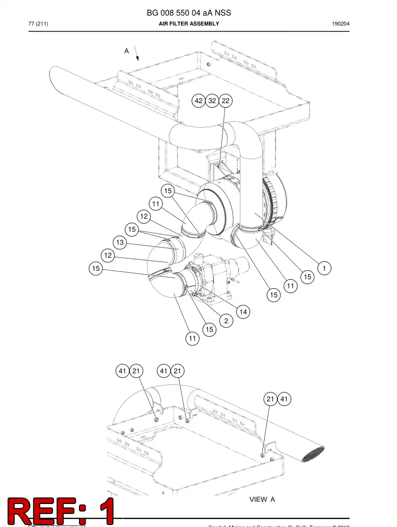 BG00859711a BG 008 597 11a CONDUCTO - Sandvik Technical Drawing