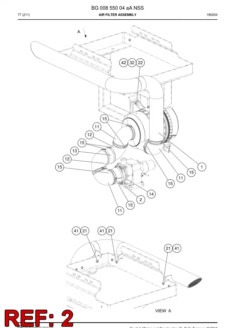 BG00860349a BG 008 603 49a REDUCTOR - Sandvik Technical Drawing