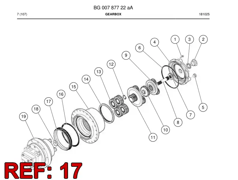 BG00860619a BG 008 606 19a Seal - Sandvik Technical Drawing