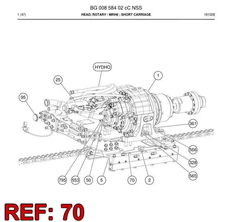 BG00861484a BG 008 614 84a O-Ring - Sandvik Technical Drawing