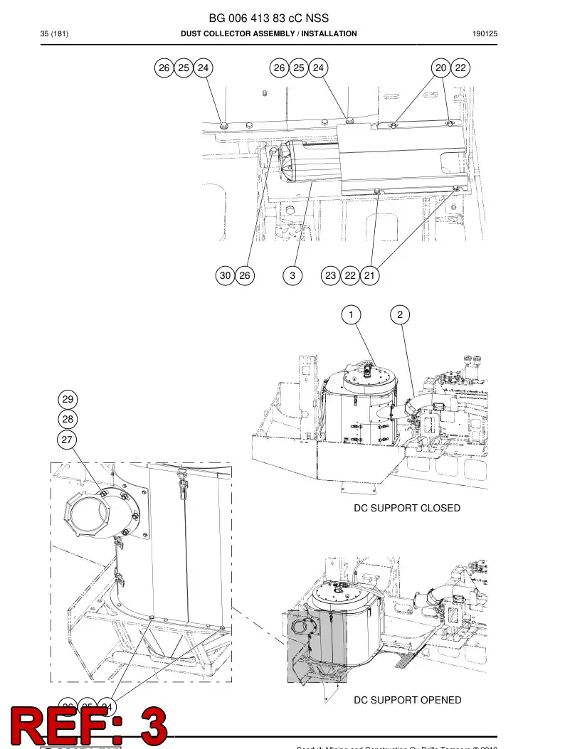 BG00863530a BG 008 635 30a Actuator - Sandvik Technical Drawing