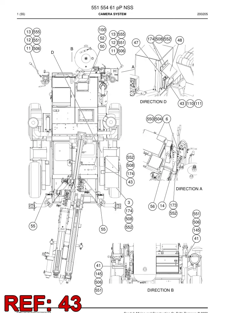 BG00863547a BG 008 635 47a Communication Unit - Sandvik Technical Drawing