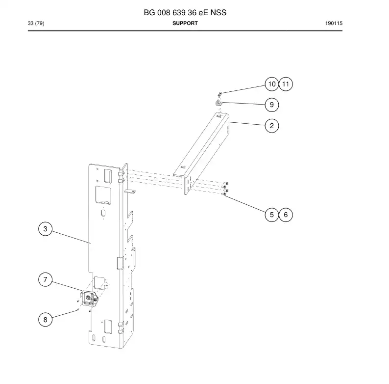 BG00863936e BG 008 639 36e Support - Sandvik Technical Drawing