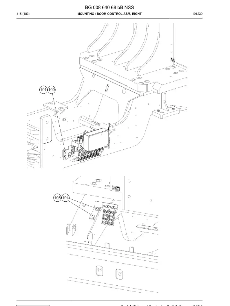 BG00864068b BG 008 640 68b Mounting - Sandvik Technical Drawing