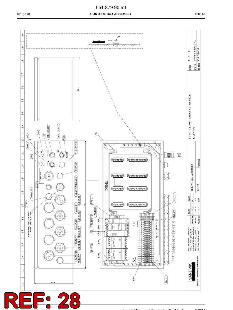 BG00864128a BG 008 641 28a Wire - Sandvik Technical Drawing