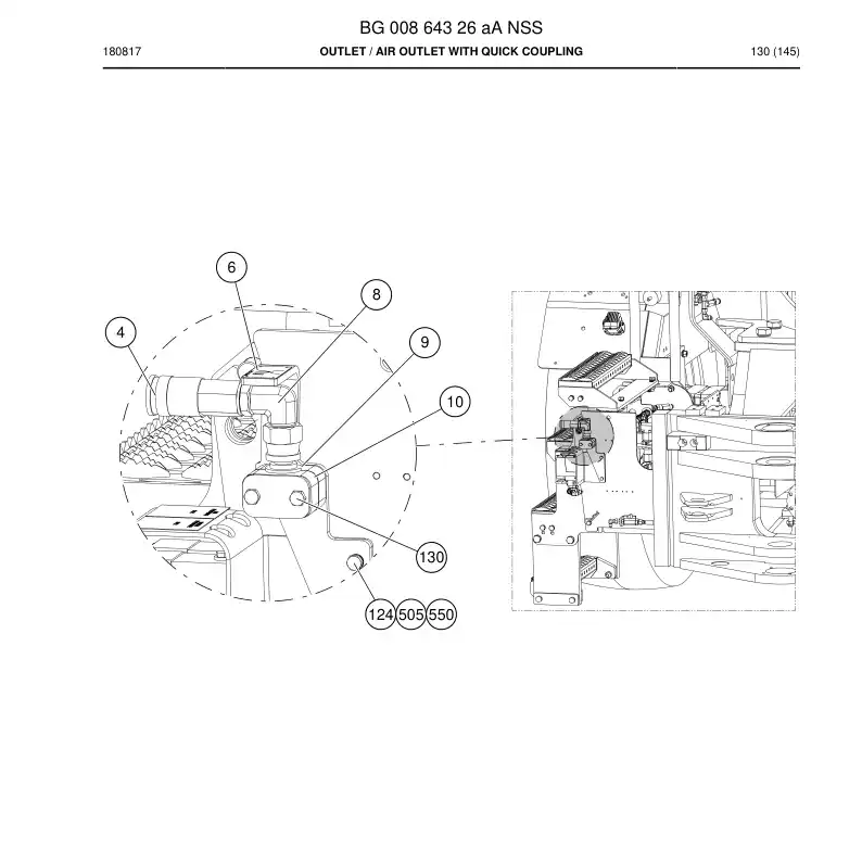 BG00864326a BG 008 643 26a Outlet - Sandvik Technical Drawing