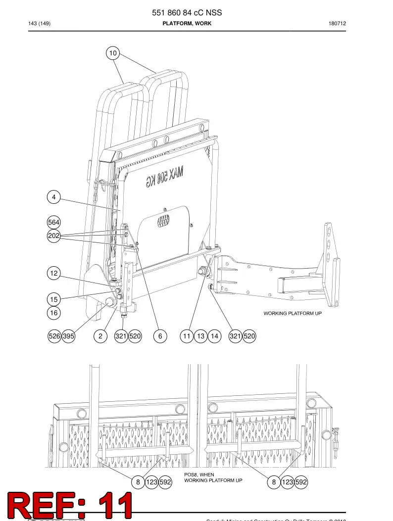 BG00864467a BG 008 644 67a Bracket - Sandvik Technical Drawing