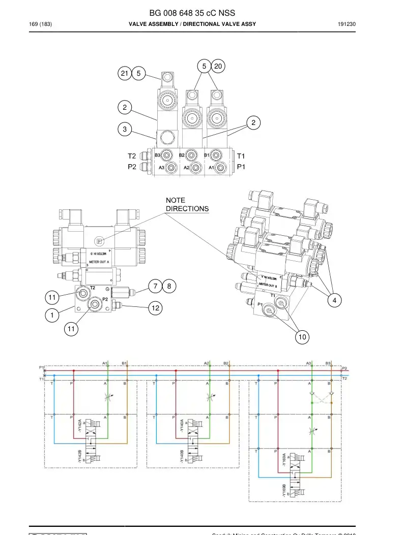 BG00864835c BG 008 648 35c Valve Assembly - Sandvik Technical Drawing
