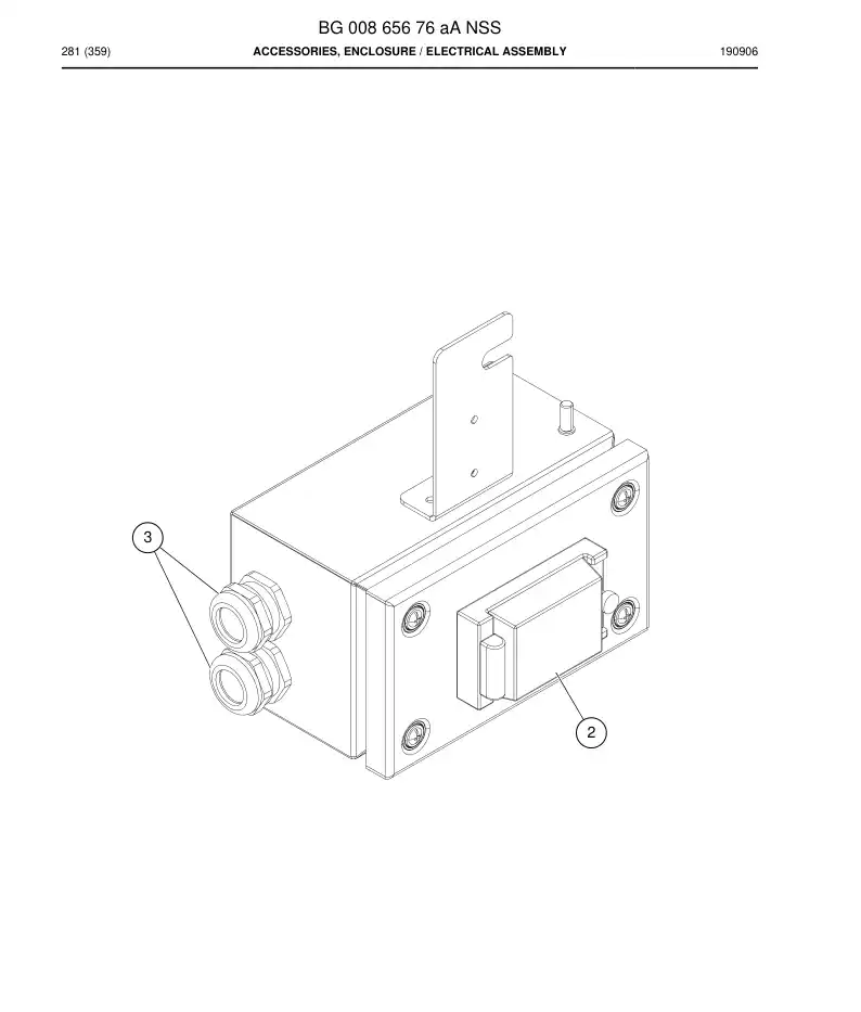 BG00865676a BG 008 656 76a Accessories, Enclosure - Sandvik Technical Drawing