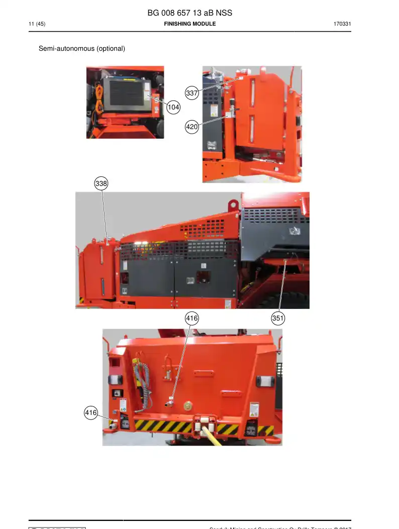 BG00865713a BG 008 657 13a Finishing module - Sandvik Technical Drawing