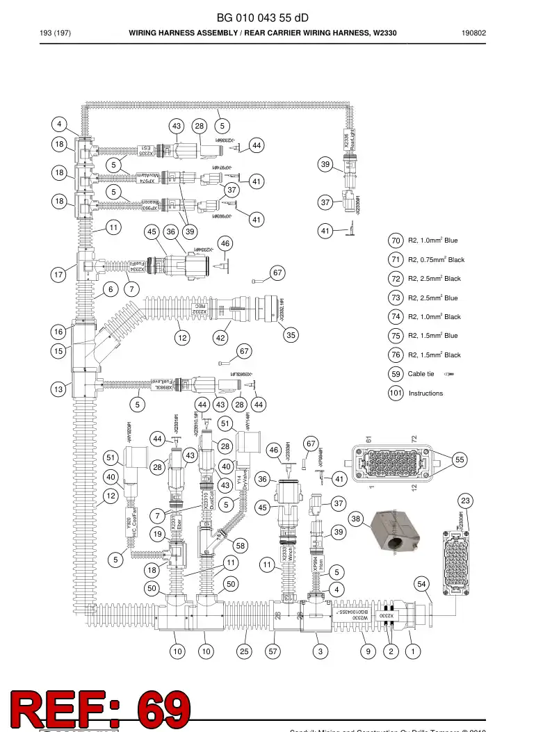 BG00866653a BG 008 666 53a Contact, Female - Sandvik Technical Drawing