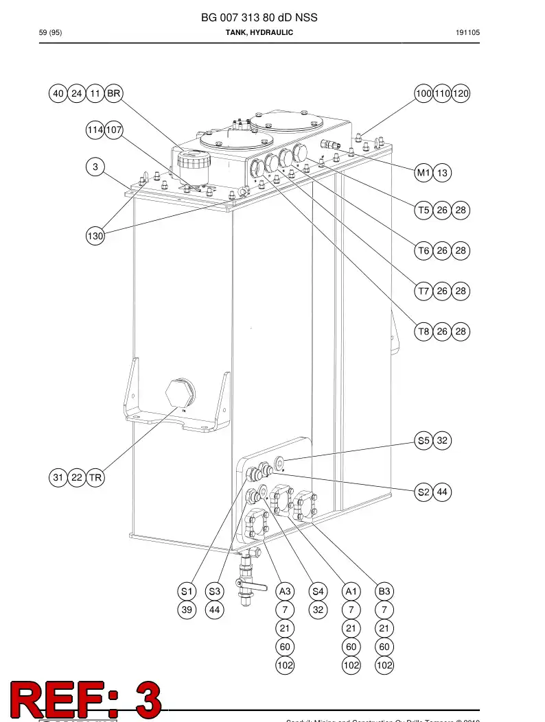BG00868947a BG 008 689 47a Seal, Rubber - Sandvik Technical Drawing