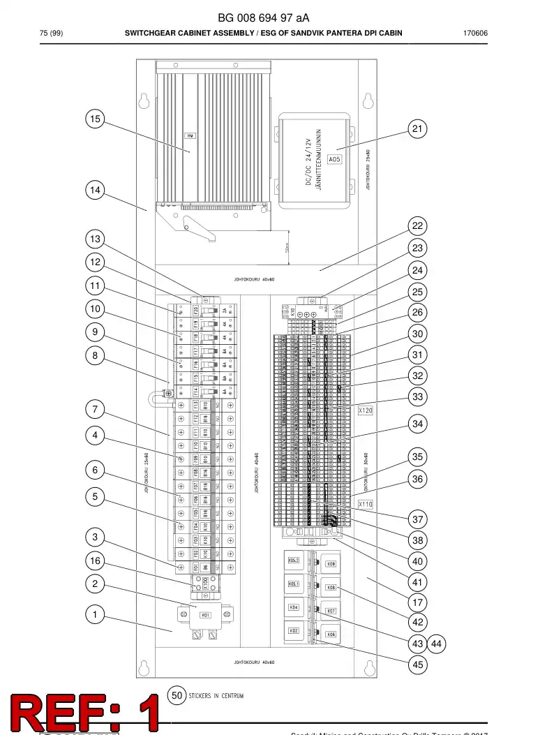 BG00869536a BG 008 695 36a Plate, Mounting - Sandvik Technical Drawing