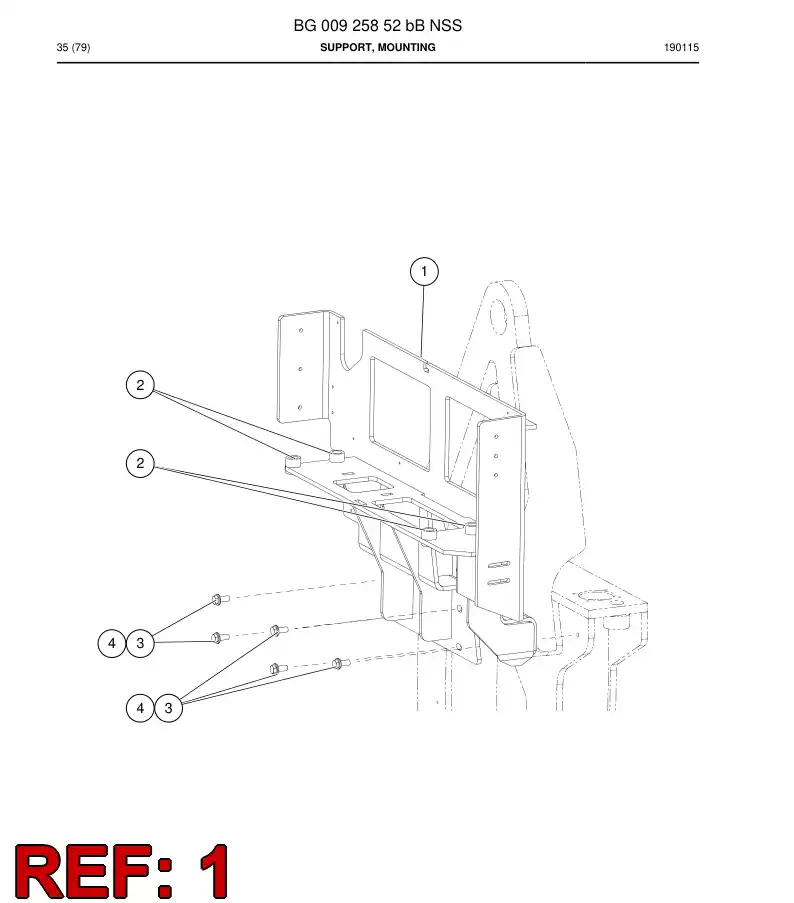 BG00869915b BG 008 699 15b Support - Sandvik Technical Drawing