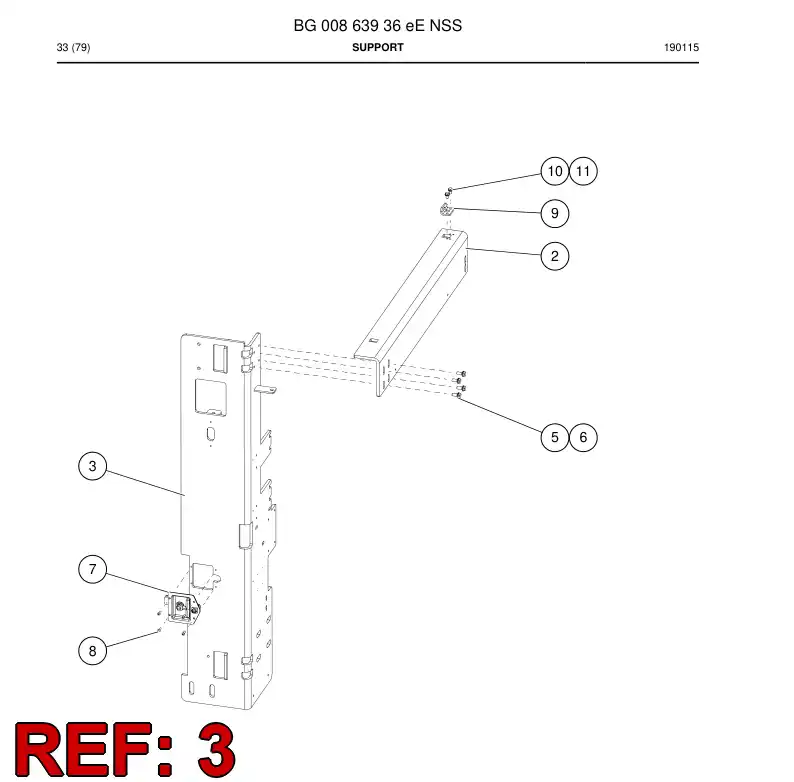 BG00870325c BG 008 703 25c Support - Sandvik Technical Drawing