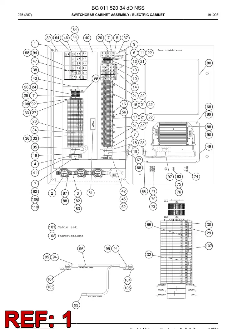 BG00870486d BG 008 704 86d Enclosure, Steel - Sandvik Technical Drawing