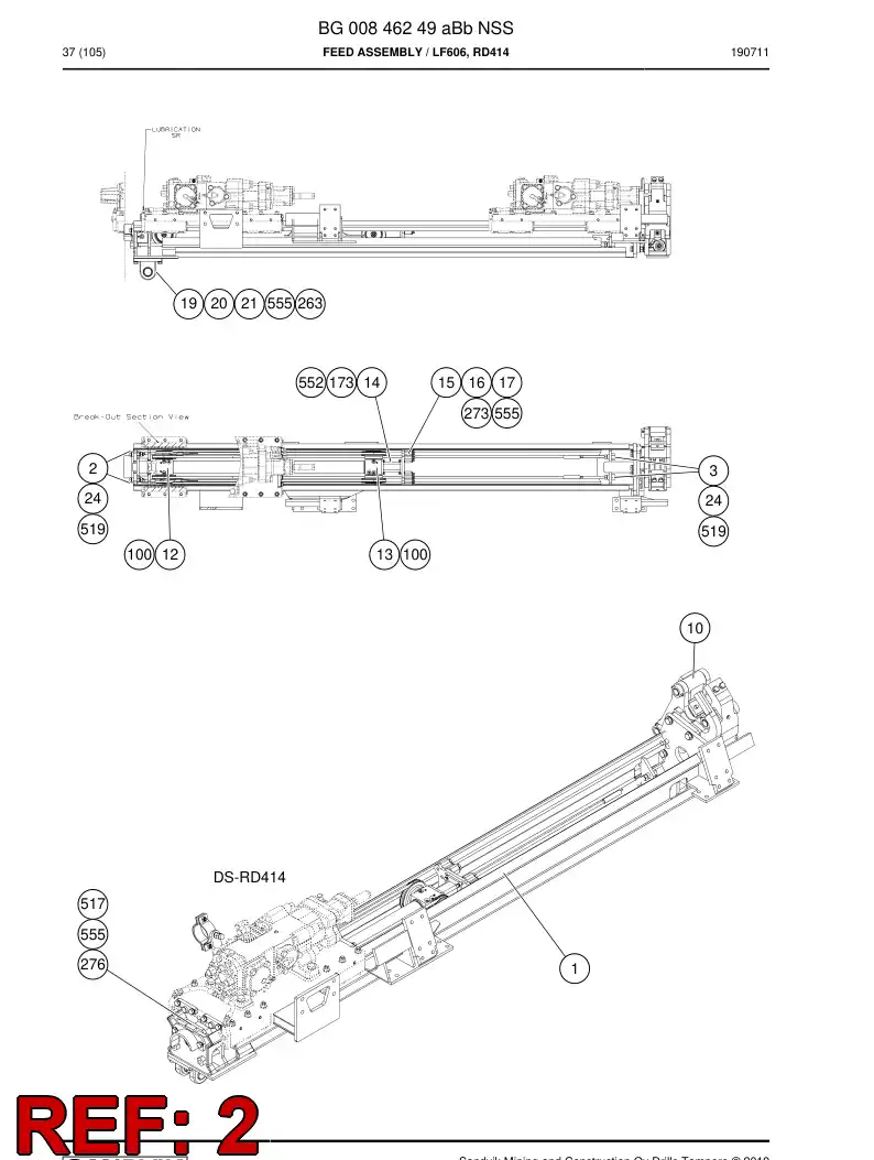 BG00870501c BG 008 705 01c Wire Rope - Sandvik Technical Drawing