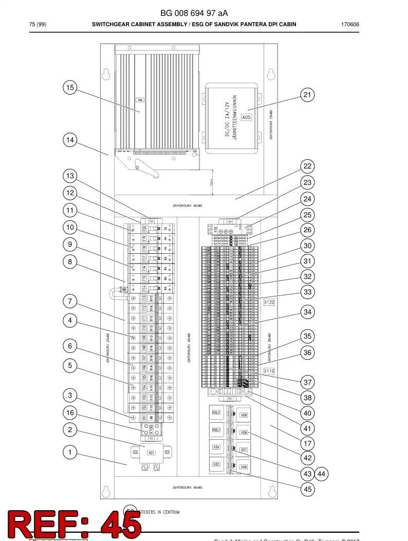 BG00870642a BG 008 706 42a Plate - Sandvik Technical Drawing